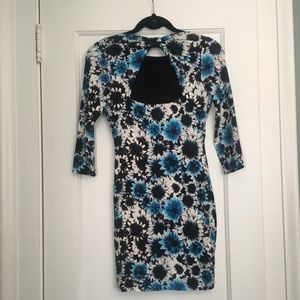 GUESS Floral Mini Bodycon Dress Size S